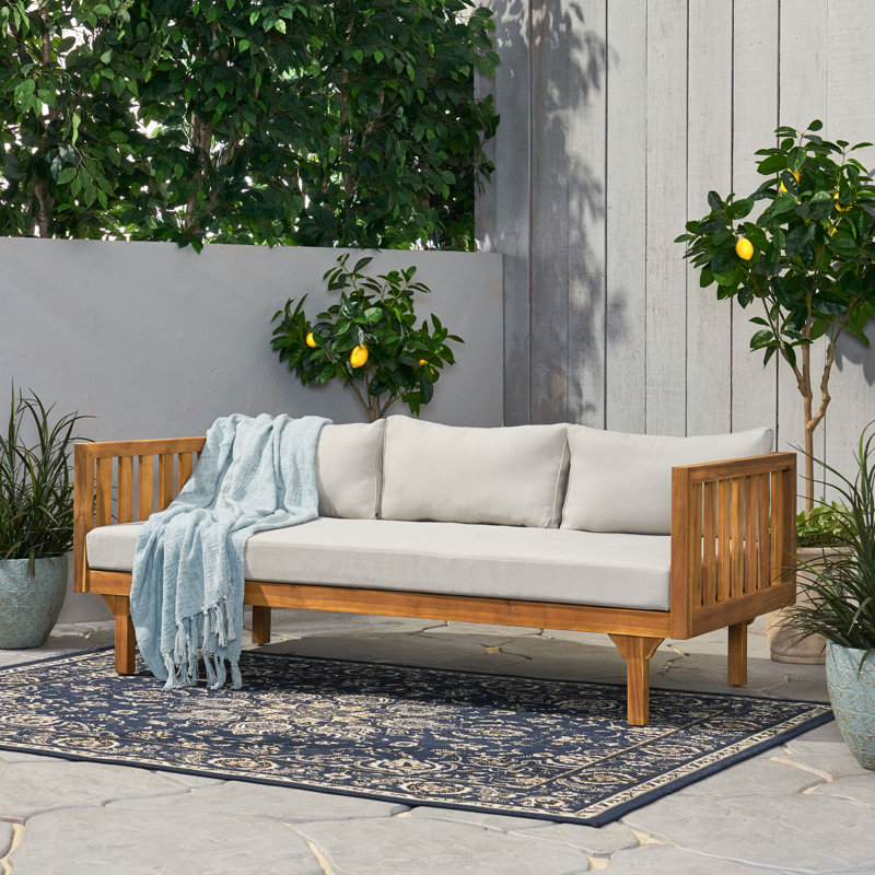 Loon Peak® 67.75'' Wide Outdoor Patio Daybed with Cushions & Reviews